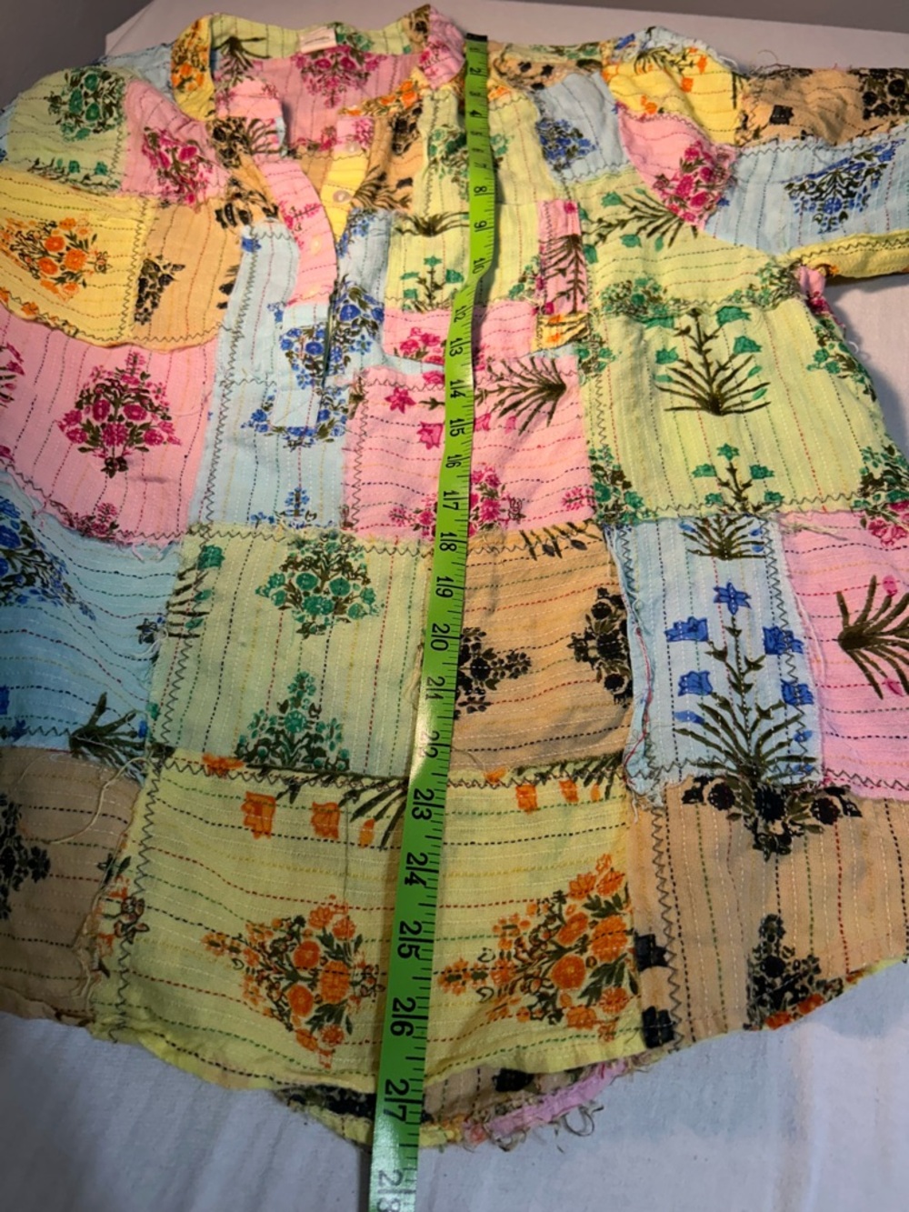 ivy jane Multicolor Patchwork Floral Button-Front Women's Top - Picture 6 of 6